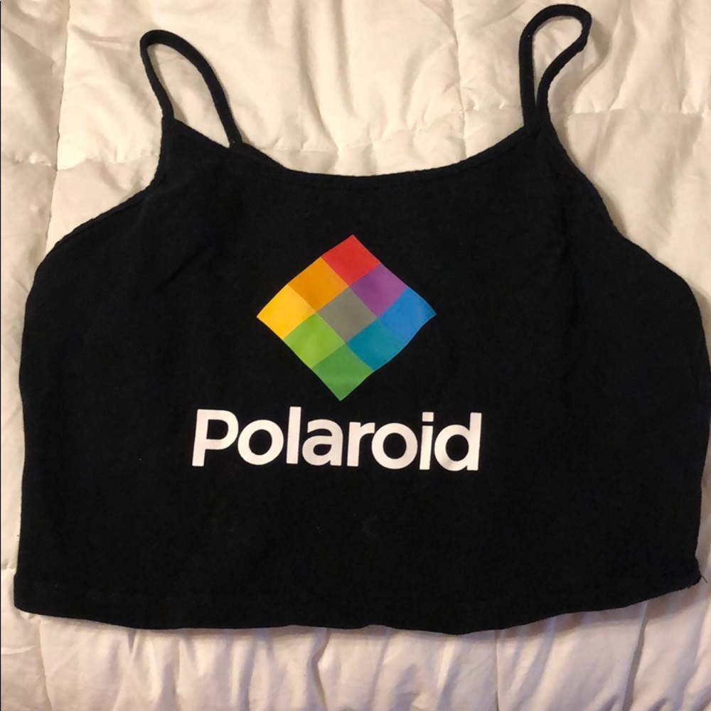 Polaroid cropped tank top